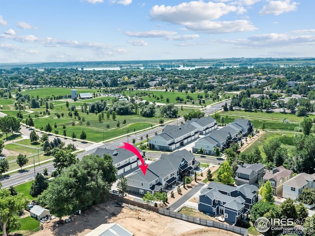 3038 County Fair Ln Unit 1, Fort Collins, CO 80528 - aerial perspective of suburban area featuring a large body of water