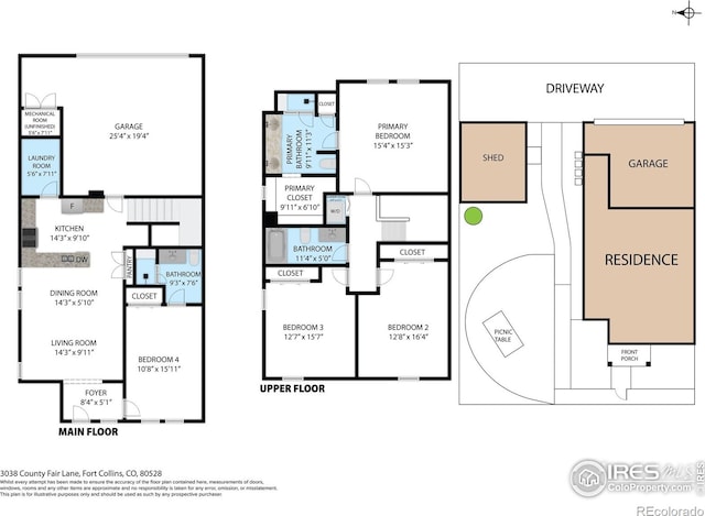 3038 County Fair Ln Unit 1, Fort Collins, CO 80528 - view of home floor plan