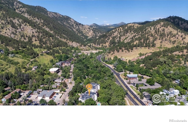 337 Arapahoe Ave Unit 303, Boulder, CO 80302 - aerial view of property and surrounding area with a mountainous background
