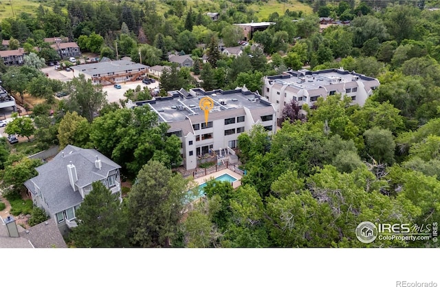 337 Arapahoe Ave Unit 303, Boulder, CO 80302 - drone / aerial view of a pool area