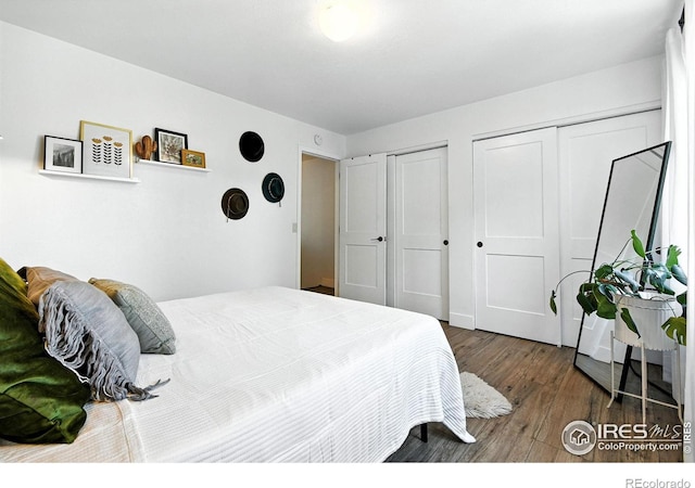 3850 Broadway St Unit 24, Boulder, CO 80304 - bedroom with two closets and wood finished floors