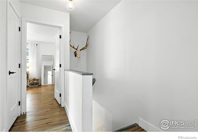 3850 Broadway St Unit 24, Boulder, CO 80304 - hallway featuring an upstairs landing and wood finished floors