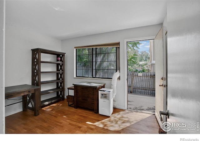 2279 Spruce St Unit 8, Boulder, CO 80302 - home office with wood finished floors