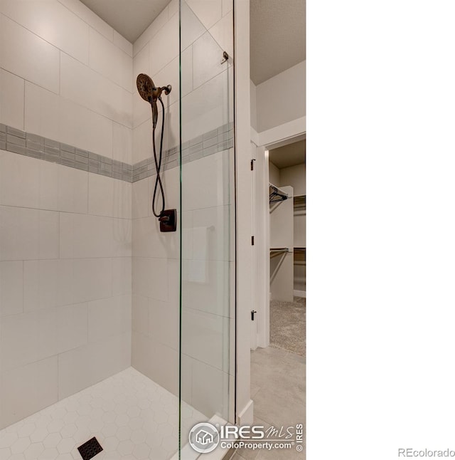 265 High Point Dr Unit 202, Longmont, CO 80504 - bathroom featuring tiled shower and a spacious closet