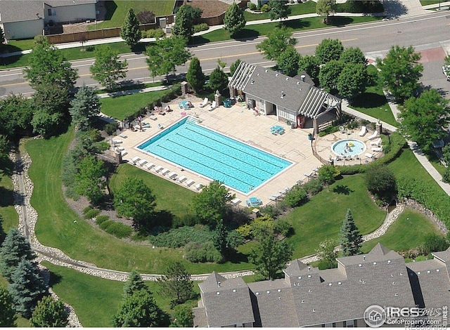 5124 Stillwater Creek Dr Unit E, Fort Collins, CO 80528 - bird's eye view of a pool area