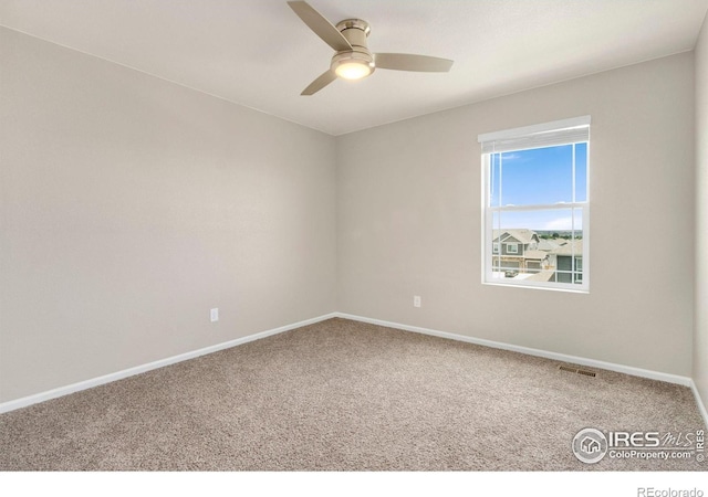 6818 Whisper Trail Ln, Wellington, CO 80549 - empty room with carpet flooring and a ceiling fan