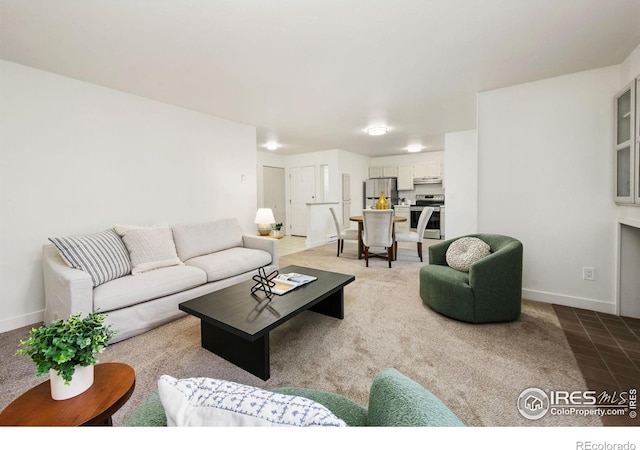 3465 Lochwood Dr Unit N-61, Fort Collins, CO 80525 - living room featuring baseboards and carpet