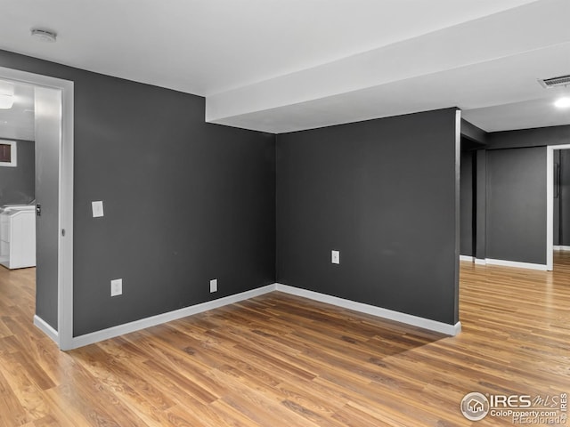 18931 E Brunswick Pl, Aurora, CO 80013 - unfurnished room featuring wood finished floors and a smoke detector
