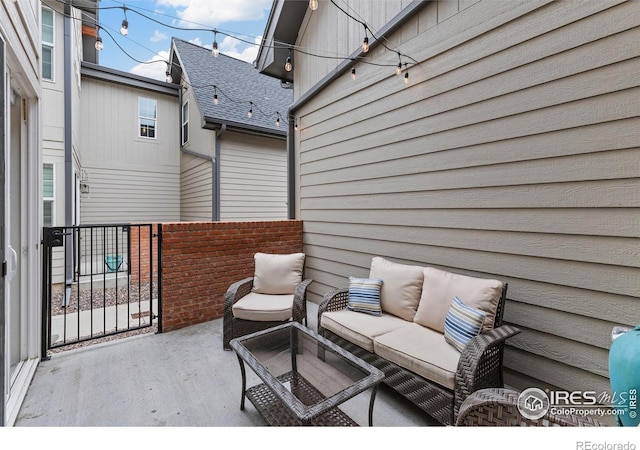 5223 Allison Way Unit D, Arvada, CO 80002 - view of patio / terrace with an outdoor living space and a gate
