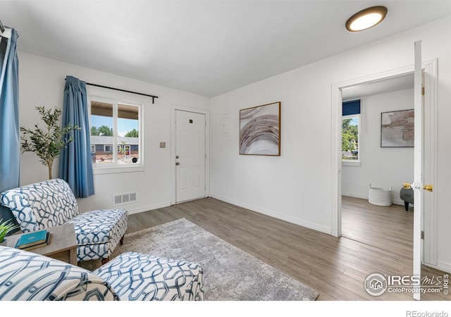 114 Berwick Ave, Firestone, CO 80520 - entryway featuring healthy amount of natural light and wood finished floors
