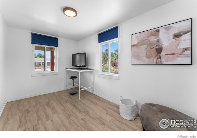 114 Berwick Ave, Firestone, CO 80520 - interior space with wood finished floors, healthy amount of natural light, and an office area