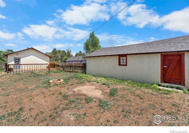 114 Berwick Ave, Firestone, CO 80520 - view of yard with a deck