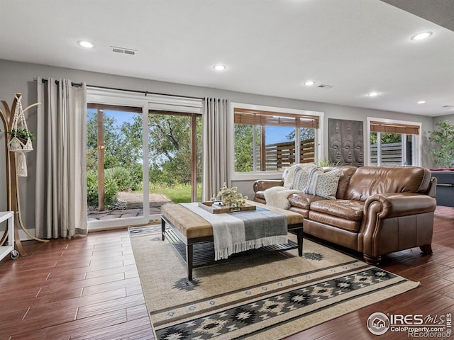 2695 Stanford Ave, Boulder, CO 80305 - living area with dark wood-style floors and recessed lighting