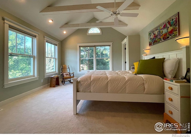 2204 Pine St, Boulder, CO 80302 - bedroom with light colored carpet, recessed lighting, and a ceiling fan