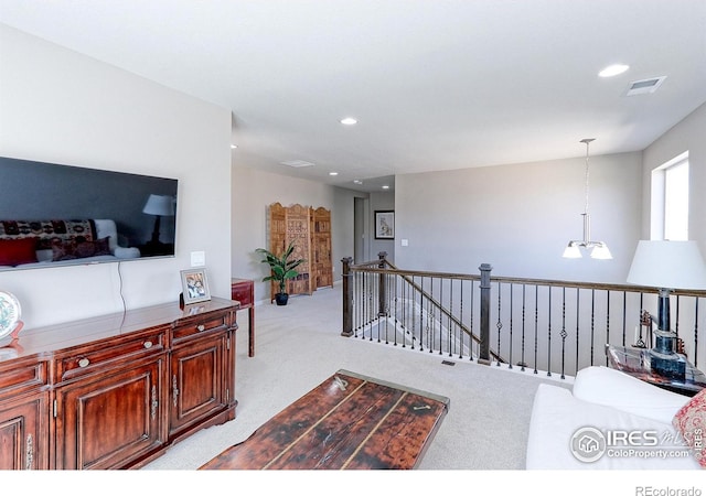 16021 Williams Pl, Broomfield, CO 80023 - living room featuring light carpet and recessed lighting