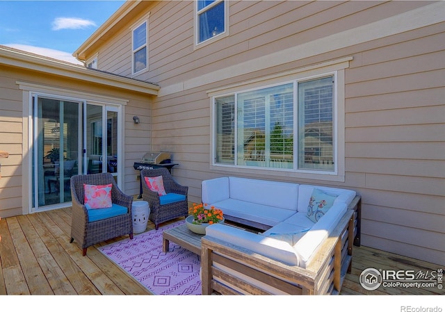 16021 Williams Pl, Broomfield, CO 80023 - wooden deck with outdoor lounge area