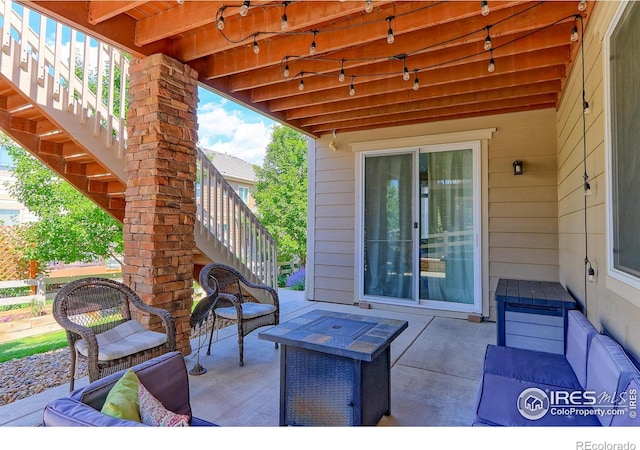 16021 Williams Pl, Broomfield, CO 80023 - view of patio / terrace featuring stairway