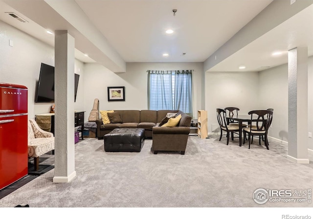 549 Jackson St, Lafayette, CO 80026 - carpeted living room with recessed lighting and baseboards