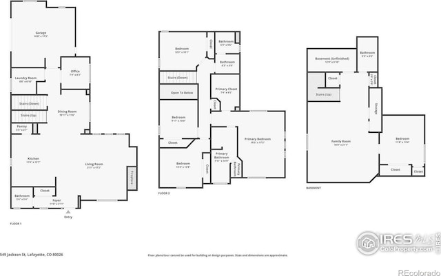549 Jackson St, Lafayette, CO 80026 - view of property floor plan
