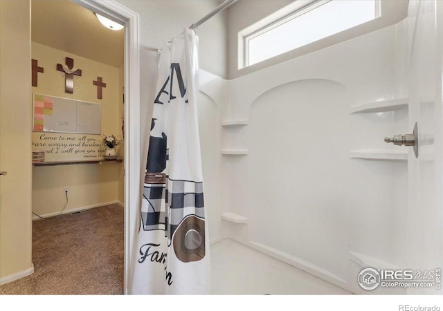 1520 Lake Vista Way, Severance, CO 80550 - full bath with curtained shower and baseboards