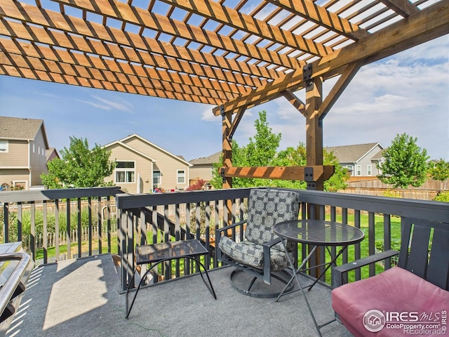 1729 Avery Plaza St, Severance, CO 80550 - view of patio / terrace featuring a residential view and a pergola