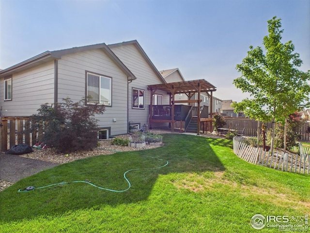 1729 Avery Plaza St, Severance, CO 80550 - back of property featuring a pergola and a deck