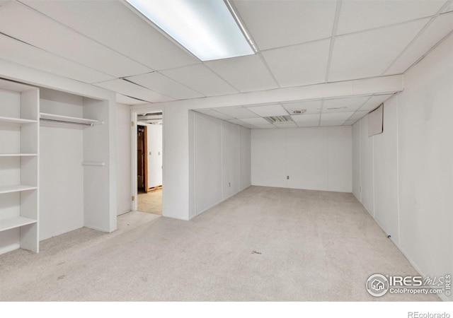 11450 Hudson St, Thornton, CO 80233 - finished basement featuring light carpet and a drop ceiling