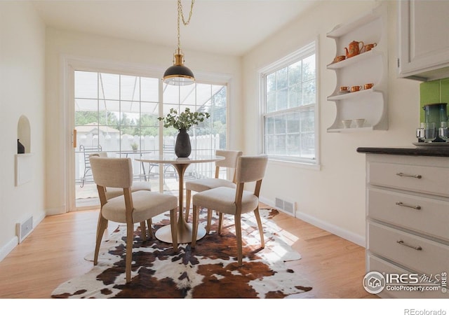 1539 Peterson St, Fort Collins, CO 80524 - dining area featuring light wood-style floors and baseboards
