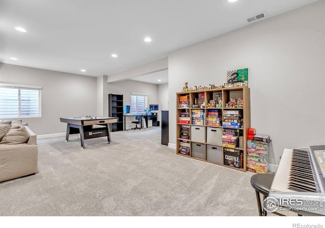 6244 Waterman Way, Frederick, CO 80516 - game room with carpet flooring, recessed lighting, and healthy amount of natural light