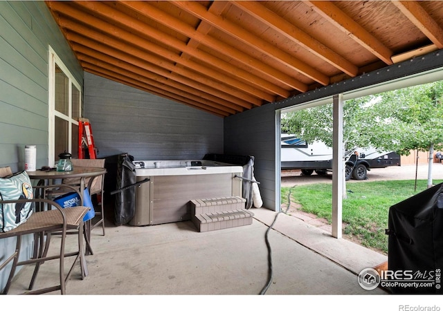 611 Elizabeth Ave, Platteville, CO 80651 - view of patio with a hot tub