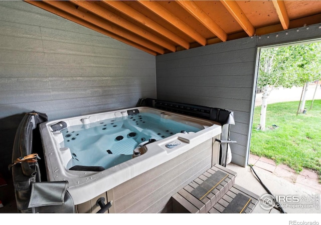 611 Elizabeth Ave, Platteville, CO 80651 - view of patio featuring a hot tub
