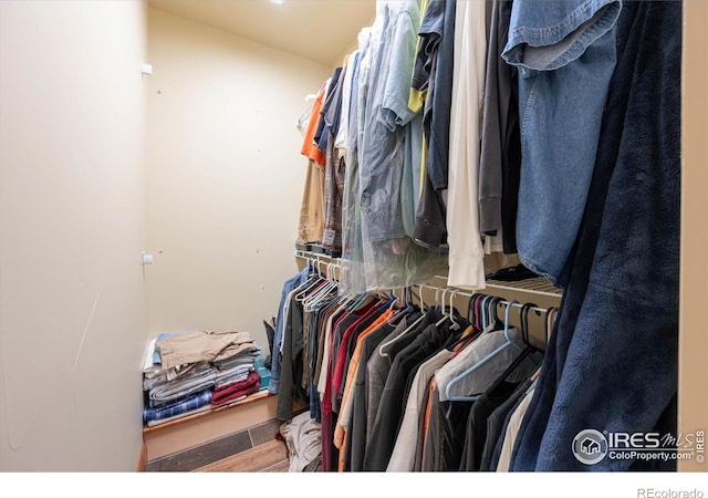 200 Falls Creek Dr, Bellvue, CO 80512 - spacious closet with wood finished floors