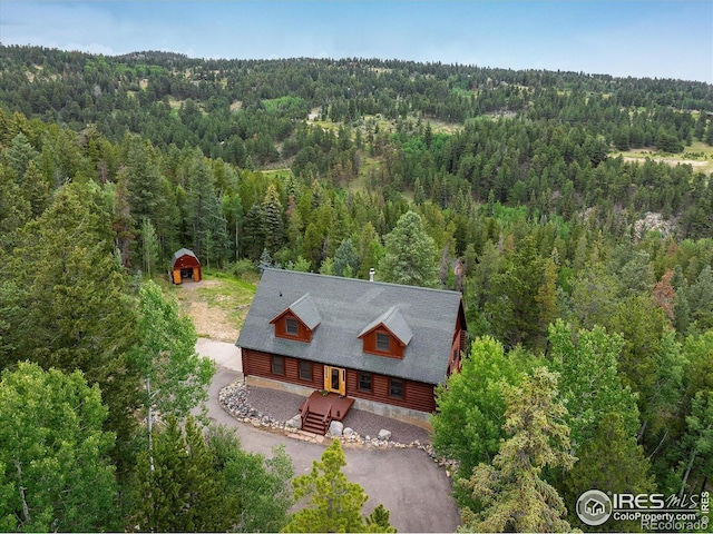 280 Hummer Dr, Nederland, CO 80466 - view from above of property with a heavily wooded area