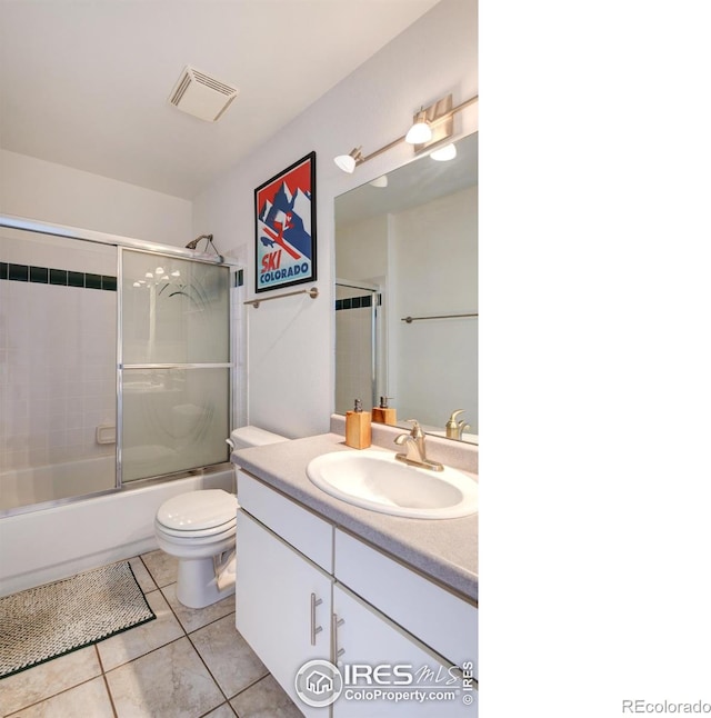 3970 Colorado Ave Unit G, Boulder, CO 80303 - full bath with vanity, combined bath / shower with glass door, and tile patterned floors