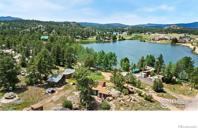 983 Ramona Dr, Red Feather Lakes, CO 80545 - bird's eye view of a water and mountain view