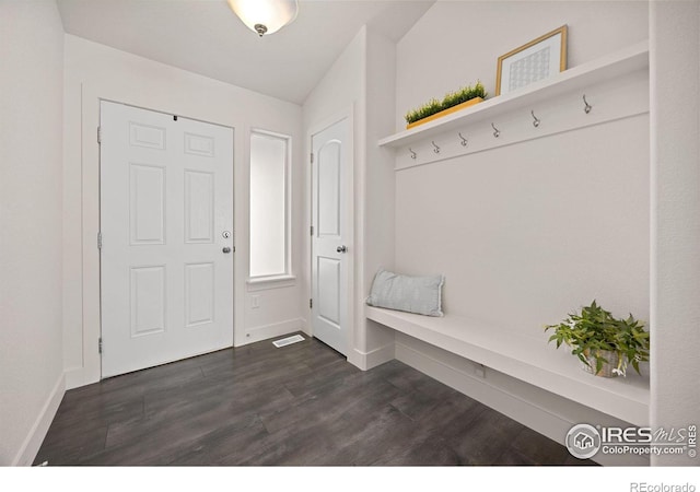 619 Rosedale St, Severance, CO 80550 - mudroom with baseboards and dark wood finished floors
