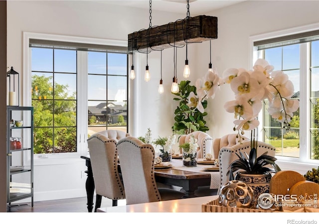 4198 Prestwich Ct, Timnath, CO 80547 - dining area with wood finished floors and baseboards
