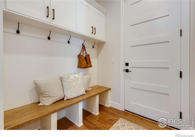 4198 Prestwich Ct, Timnath, CO 80547 - mudroom with light wood-style flooring and baseboards