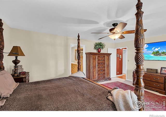 1470 71st Ave, Greeley, CO 80634 - carpeted bedroom featuring ceiling fan and connected bathroom