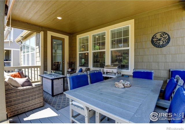 833 Carbonate Ln, Erie, CO 80516 - sunroom / solarium featuring outdoor dining area