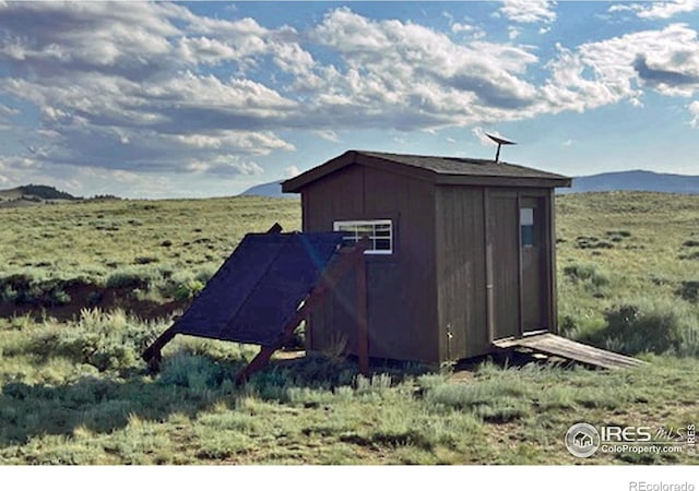 2780 Camel Rock Rd, Red Feather Lakes, CO 80545 - view of shed featuring a mountain view