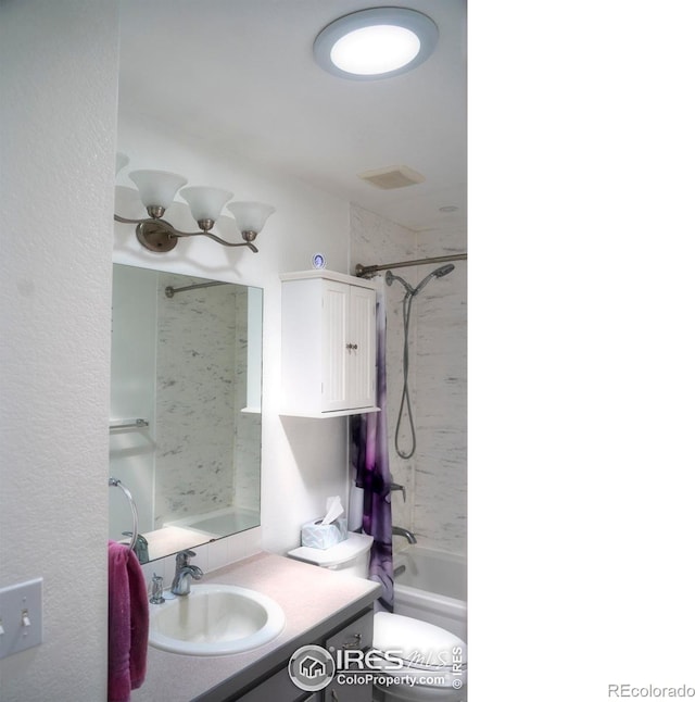 4616 Homestead Ct, Greeley, CO 80634 - full bathroom featuring vanity and shower / tub combination