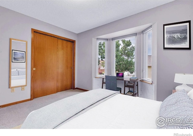 147 Keystone Trl, Broomfield, CO 80020 - bedroom with carpet floors, a closet, and a textured ceiling