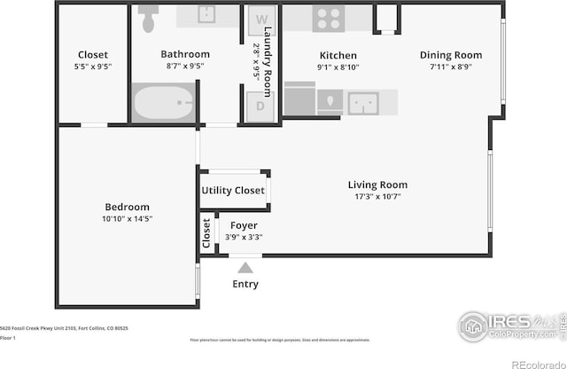 5620 Fossil Creek Pkwy Unit 6303, Fort Collins, CO 80525 - view of floor plan / room layout