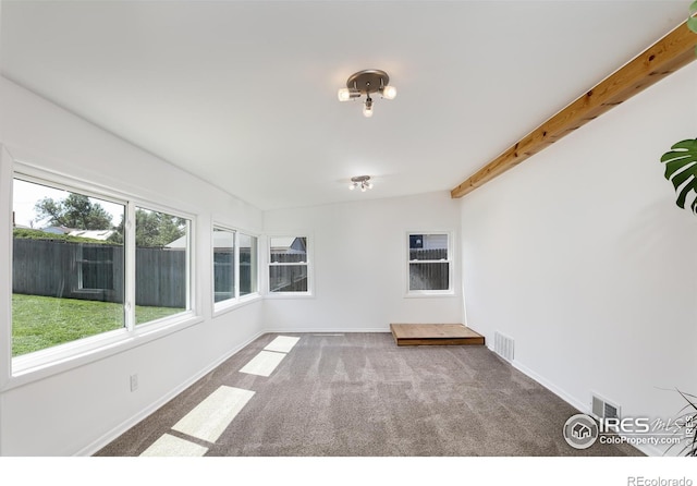 7850 Raleigh Pl, Westminster, CO 80030 - unfurnished sunroom featuring beamed ceiling