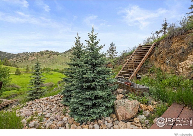 228 Mount Everest Dr, Livermore, CO 80536 - view of yard with a mountain view