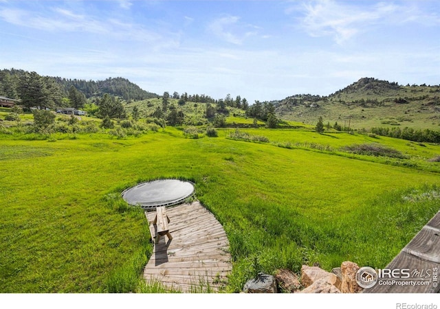 228 Mount Everest Dr, Livermore, CO 80536 - view of yard featuring a mountain view