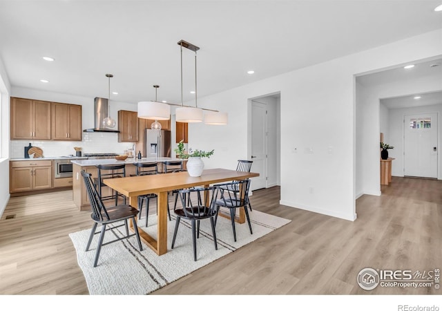 900 Eldorado Ln, Louisville, CO 80027 - dining area featuring light wood-style flooring and recessed lighting