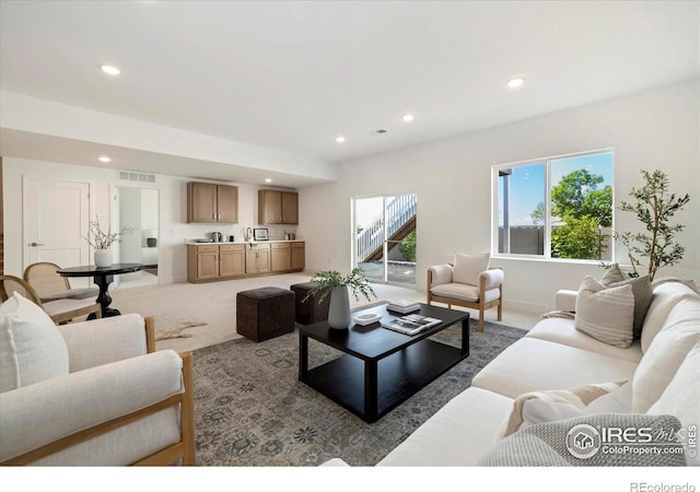 900 Eldorado Ln, Louisville, CO 80027 - carpeted living room featuring recessed lighting