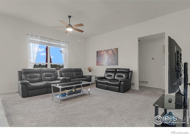1774 Thrive Dr, Windsor, CO 80550 - living area featuring ceiling fan and carpet flooring
